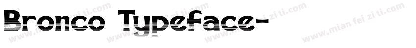 Bronco Typeface字体转换